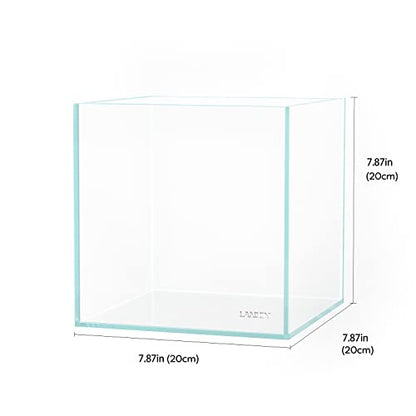 20C Rimless Low-Iron Cube Aquarium, 2 Gal, 7.9x7.9x7.9in | 20x20x20cm; shrimp, betta and nano; 5mm glass - size: 02Gal W7.8×D7.8×H7.8 in(20x20x20cm)