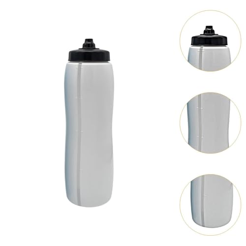 Sports Water Bottle Squeeze Water Bottle Lightweight for Women Men Drink Bottle Fitness Bottle for Exercise Boxing Gym Soccer, White Short Mouth