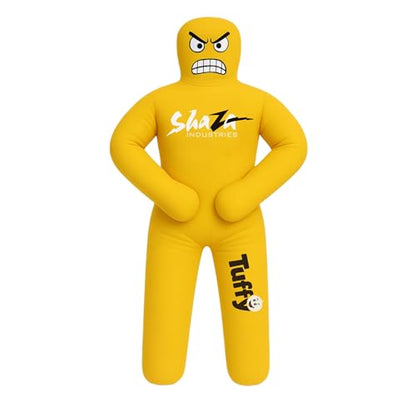 Kids Grappling Dummy, Premium Canvas, Double Stitched, Life-Like Training Dummy 100cm unfilled - color: Yellow