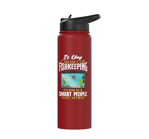 Saltwater Aquarium It'S Ok If You Don'T Like Fishkeeping Stainless Steel Insulated Water Bottle - color: Red