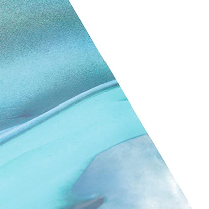 Aquarium Background Paper PVC Self Adhesive Clear 3D Fish Tank Poster, Fade Underwater Scene Decoration Sticker with Realistic Sea Animal Pattern for Glass (122 * 50CM) - size: 122*50CM