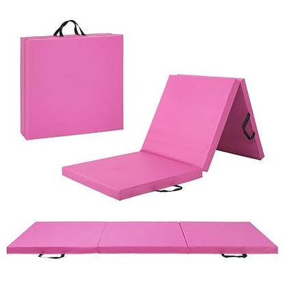 CAP Barbell All Purpose Folding Anti Tear Exercise Training Aerobic Fitness Gym & Gymnastics Balance Mat | Multiple options - color: Pink, style: 6' x 2' x 2.0" Thick