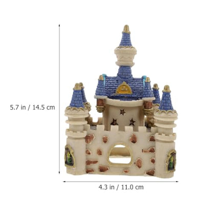 Balacoo Fish Tank Castle Decor Aquarium Castle Adornment | Aquarium Underwater Castle Ornament Resin Aquarium Adornment 5.70 X 4.33 X 4.33 in Hideout for Betta Fish and Tropical