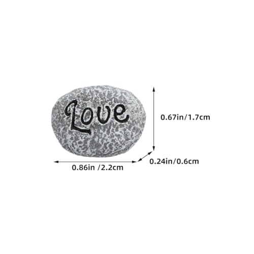 Yardwe 10pcs Resin Mini Decorative Pebbles Garden Rocks for Aquarium Landscape Stones Outdoor Plant Pot Gravel Fish Tank Accessories
