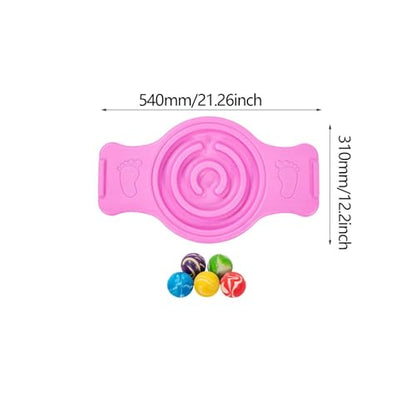 Menolana Balance Board Labyrinth disks Sensory Training Anti Slip Pedals Utility Wobble Stability Board Strength Skiing Kids - color: Pink