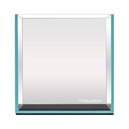 Aquatop High Clarity Low Iron Glass Cube Aquarium, 4.12 Gal – 5mm Thick Glass – Slim Design – Fresh & Saltwater – Desktop Tank with Silicone Sealing - size: 4.1 Gal