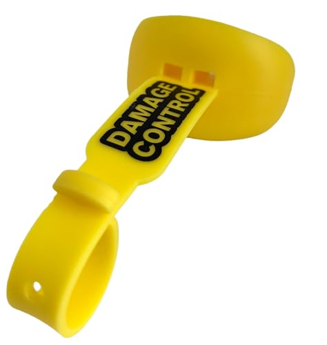 DAMAGE CONTROL Pacifier Football Mouth Guard – Permanent Strap – Yellow | Youth Football Mouthpiece, No Boiling, Breathable Design, Protects Lips & Teeth, Works with Braces - color: Yellow