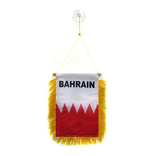 AZ FLAG Bahrain Car Flag 4x6 in Bahrain 100D Polyester Suction Cup - color: Bahrain