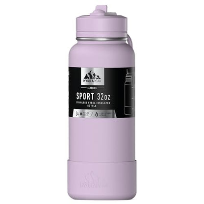 Hydrapeak 32oz Sport Insulated Water Bottle with Straw Lid, Leak & Spill Proof, Keeps Drinks Cold for 24 Hours, Hot for 12 Hours, Premium Stainless Steel Water Bottles (32oz, Blush) - color: Blush