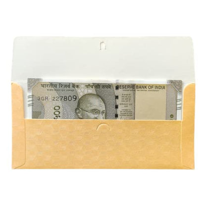Jhintemetic® - Pack of 25 Matellic 5 Colours of 5 Each Randomly Picked Colourful Designer Shagun Lifafa/Money Gift Envelope with Golden Ambi for Gifting Money on any occasion