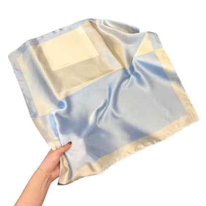 Square Silk Scarf Women Shawl Headbands Small Soft Neckkerchief Cat Print Bandana Satin Hijab Scarves - color: 2