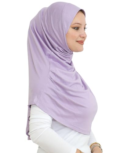Prien Ready To Wear Hijab For Women, Instant Turban, Soft Muslim Scarf For Prayer, Long Hijabs, Islamic Clothes, Jersey Abaya - color: Damson