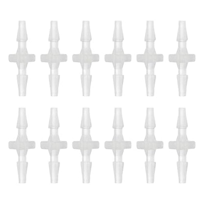 uxcell 12Pcs Plastic Hose Barb Fitting, 3/32" x 3/32" Barb Pipe Connectors Hose Fitting Adapter Splicer Mender Adapter Union for Fuel Gas Liquid Air Hose Repair - size: 3/32" x 3/32"