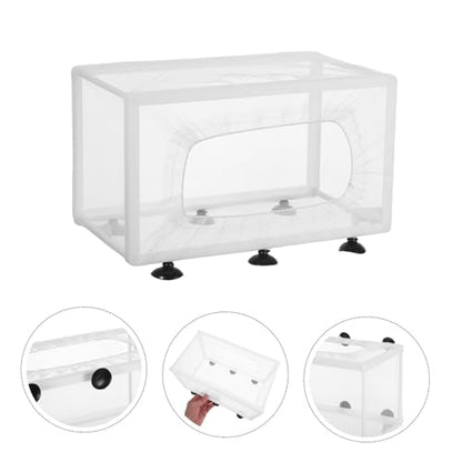 Kisangel Fish Net Hatchery Incubator with Suction Cup Large Fry Isolation Box for Aquarium Mesh Construction for Fish Breeding and Protection
