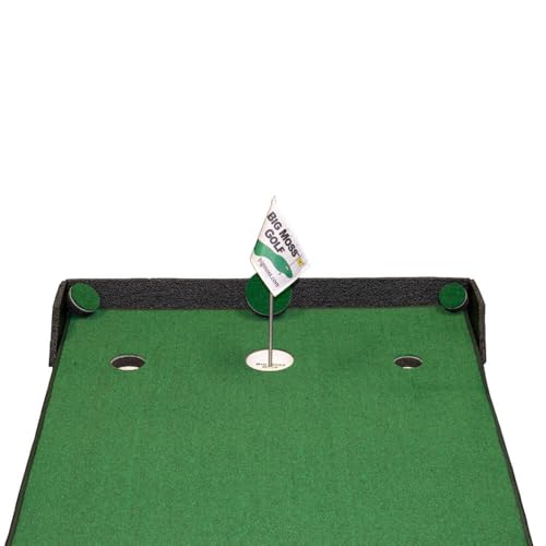 Big Moss Golf Competitor V2 Series 3' X 9' Practice Putting Chipping Green with 3 Cups