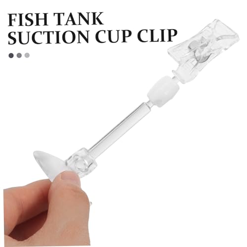 6pcs Reusable Fish Tank Feeding Clamps for Aquarium Accessories Stable Hold for Fish Tanks Versatile Use Home Office and Restaurant