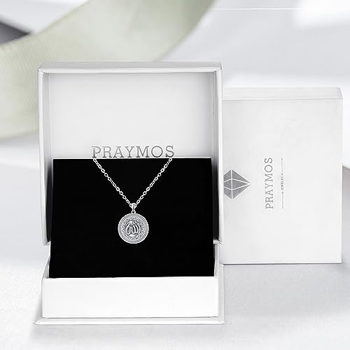 PRAYMOS 925 Sterling Silver Religious Islamic Necklace/Irish Triquetra Celtic Knot Pendant Jewelry Gift for Women - style: 2-Allah necklace silver