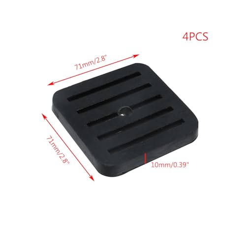 MY MIRONEY 4PCS 2.8" Square Rubber Anti-Vibration Isolator Pads, Air Conditioner Shock Pads for Air Compressor, Air Conditioner Unit, HVAC, Treadmill - style: 2.8” Square