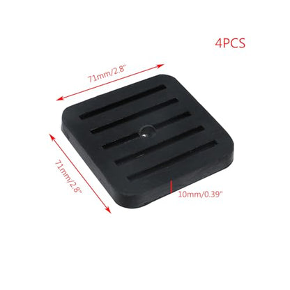 MY MIRONEY 4PCS 2.8" Square Rubber Anti-Vibration Isolator Pads, Air Conditioner Shock Pads for Air Compressor, Air Conditioner Unit, HVAC, Treadmill - style: 2.8” Square