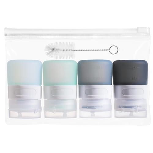 MICEBAY 1 oz Condiment Squeeze Bottles, Leakproof Salad Dressing Container - color: Gray, size: 1 OZ
