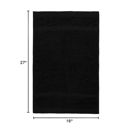 Avalon Towels Salon Towel - Black, Grey and White Hand Towels Bulk Pack of 24 - 100% Cotton Absorbent Spa, Facial & Gym Towel for Working Out - 16x27 Inches (Not Bleach Proof) - color: Black, Grey, White
