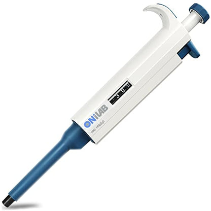ONiLAB Single Channel Adjustable Pipettor, Micropipette 10-100μL | Ergonomic Design,Clear Volume Display,Adjustable Volume Control,Precise Liquid Handling,Autoclavable - size: 10-100ul