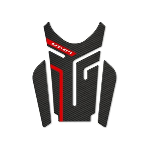 Tank Sticker Traction Pad Motorcycle Anti Slip Fuel Oil Tank Pad Fish Bone Heat Insulation Anti Scratch Protector Sticker Pads for MT-07 MT07 2021 - color: Red