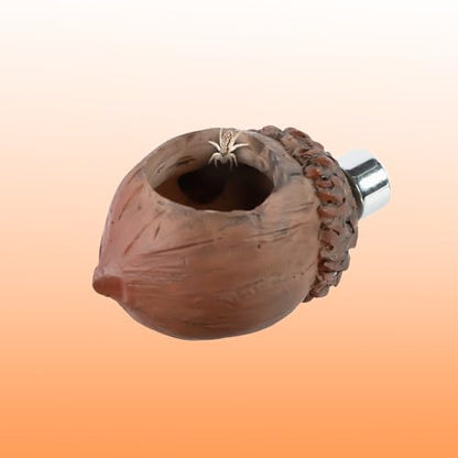 Jumping Spider Hideout and Feeding Dish, 3 in 1 Nut Shaped Hide Cave Sets for Spider Playing Feeding Climbing, Enclosure Accessories