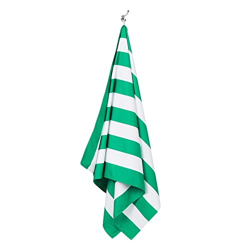 Dock & Bay Beach Towel - Quick Dry, Sand Free - Compact, Lightweight - 100% Recycled - Includes Bag - Cabana - Cancun Green - Extra Large (200x90cm, 78x35) - color: Cabana - Cancun Green, size: Extra Large (200x90cm, 78x35")