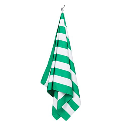 Dock & Bay Beach Towel - Quick Dry, Sand Free - Compact, Lightweight - 100% Recycled - Includes Bag - Cabana - Cancun Green - Extra Large (200x90cm, 78x35) - color: Cabana - Cancun Green, size: Extra Large (200x90cm, 78x35")