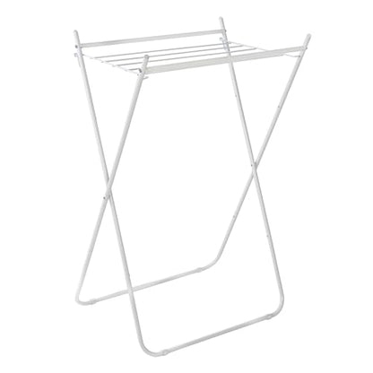 Honey-Can-Do Collapsible Metal Clothes Drying Rack, Foldable Laundry Rack Holds 40 lbs, Hanger-Friendly Design with Non-Skid Feet, Space-Saving Accordion Fold, Indoor Outdoor, White