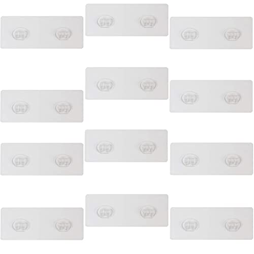 Shower Caddy Adhesive Replacement Stickers Sticker Shelf Basket Strips Suction Hooks Large Strong Hook (Transparent - 12 Packs) - color: Transparent - 12 Packs