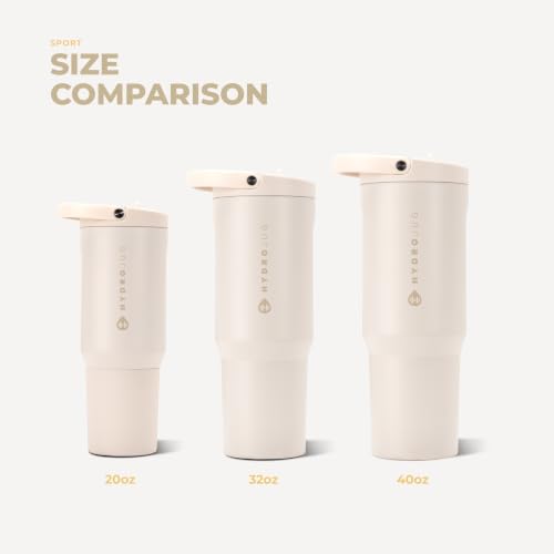 HydroJug Sport 20 oz Insulated Stainless Steel Water Bottle, Cream - color: Cream, size: 20 Ounces
