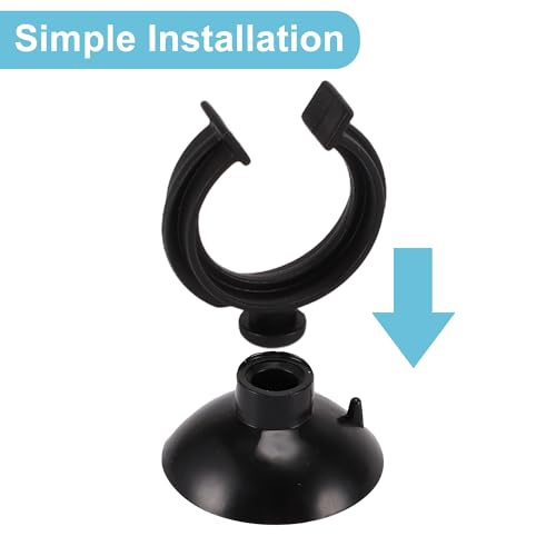 Aquarium Suction Cup, Aquarium Sucker Clip, Suction Cups Airline Tubing Holder, Fish Tank Accessories for Aquarium Fish Tank, Black, 0.79" 20 Pcs 20 Pcs