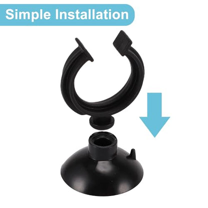 Aquarium Suction Cup, Aquarium Sucker Clip, Suction Cups Airline Tubing Holder, Fish Tank Accessories for Aquarium Fish Tank, Black, 0.79" 20 Pcs 20 Pcs