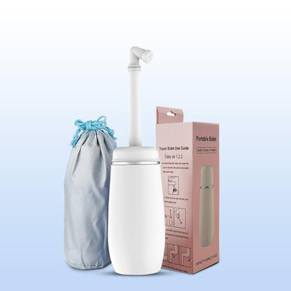 Portable Bidet for Travel, 400ml Peri Bottle, Handheld Personal Hygiene Cleaner, Leakproof & Reusable Wash Bottle for Women & Men (White) - color: White