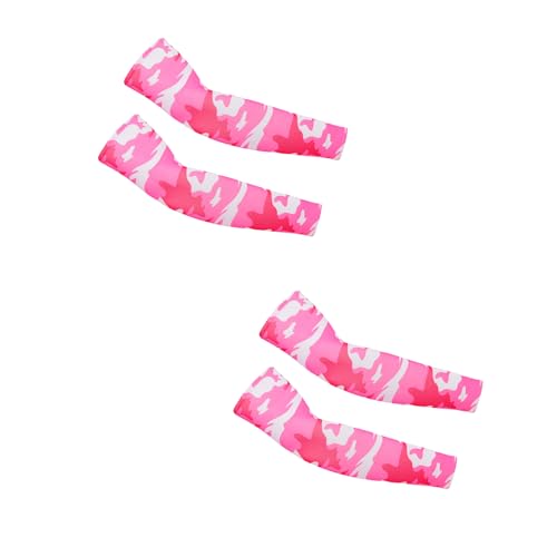 PFFY UV Protection Cooling Arm Sleeves for Men and Women UPF 50 Sun Sleeve - color: 2 Pairs - Camo Red