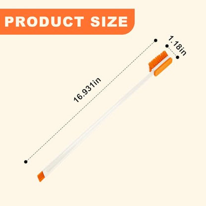 Small Fish Tank Cleaner Brush, Algae Scraper for Aquarium, Glass Aquarium Cleaning Tool, Fish Tank Cleaner Adapted for Glass and Acrylic Aquariums (Longer) - color: Orange Longer