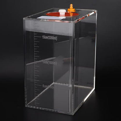 Transparent Acrylic Dosing Pump Store Reservoir Titration Tank Aquarium Sturdy Durable with Scale for Aquarium Reef Tank 2.5L 4.5L Capacity (DT-25 2.5L) - size: DT-25 2.5L