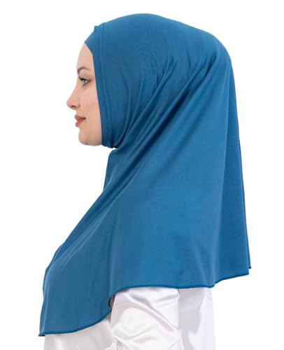 Prien Instant Hijab For Women, Muslim Long Scarf, Undercap Turban Set, Turkish Islamic Clothing, Prayer Clothes For Abaya - color: Turquoise
