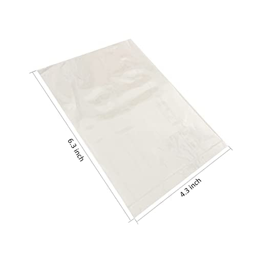Geoyee 200ct 4x6 Inches Flat Open End Clear Plastic Poly Bags 1.6 Mil, Small Poly Bags for Office Storage, Screws packaging, Metal Accessories, Fruit, Food (4x6-200pcs) - size: 4.3x6.3 inches