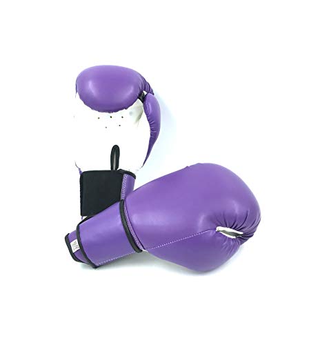 Boxing Gloves Purple Kickboxing, Grappling, Fighting, Muay Thai Training Boxing Bag Gloves, Punch Bags and Focus Pads Punching Plain-Blank Vinyl Gloves No Logo - size: 16oz
