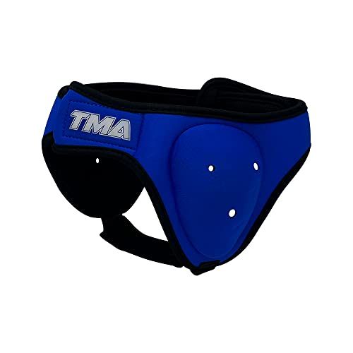 TMA Ear Guards for Grappling, BJJ and Wrestling, Neoprene Padded Headgear for Boxing Training, Sparring, Fighting, Martial Arts with Adjustable Strap, Ear Protection for Rugby, Judo, Jiu Jitsu - color: Blue