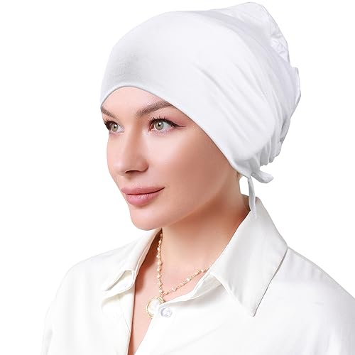 Women Under Hijab Cap Islamic Underscarf Turbans for Women Solid Color Hijab Bonnet Caps Muslim Scarf Inner Cap - color: White