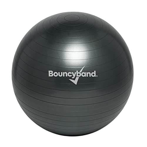 Bouncyband Balance Ball – Create Flexible Seating to Improve Focus at School, Office, or Home with This No-Roll Weighted Ball - color: Dark Gray, size: Medium (Pack of 1)
