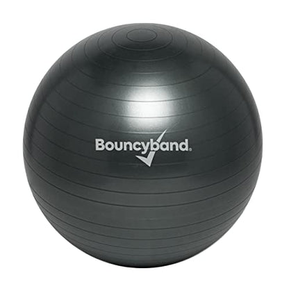Bouncyband Balance Ball – Create Flexible Seating to Improve Focus at School, Office, or Home with This No-Roll Weighted Ball - color: Dark Gray, size: Medium (Pack of 1)