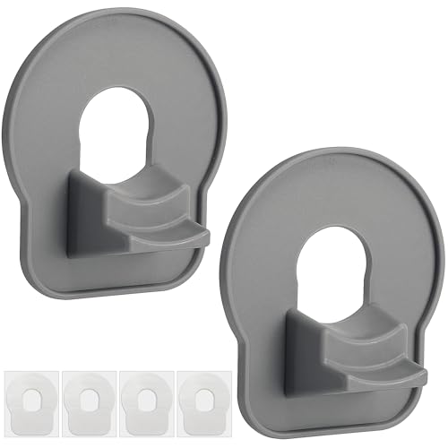 Adnee 2 Pcs Swimming Pool Pipe Holders,ABS Pool Hose Holder with Tape,Pool Hose Support Bracket to Prevent Pipes Sagging Accessory