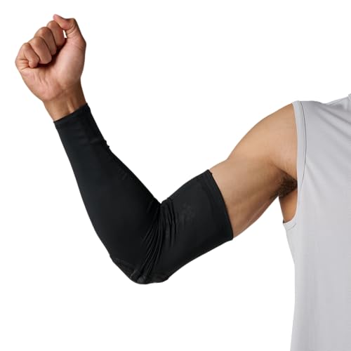 McDavid HEX Shooter Arm Sleeve Single Padded Compression Sleeve Basketball Football Sports Protection - color: Viz Black, size: X-Small