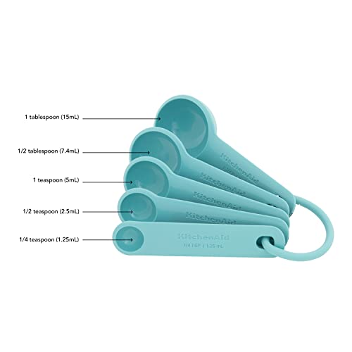 KitchenAid Measuring Spoons, Set Of 5, Aqua Sky - size: Set Of 5