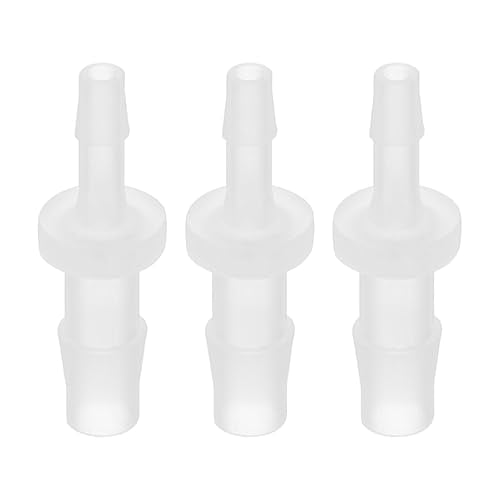 PATIKIL Hose Barb Reducer, 3 Pcs 1/4" to 5/32" Hose ID Connectors Joint Plastic Pipe Fitting Splicer Mender Union Adapter for Air Water Fuel Gas Aquarium, White - size: 1/4" to 5/32"